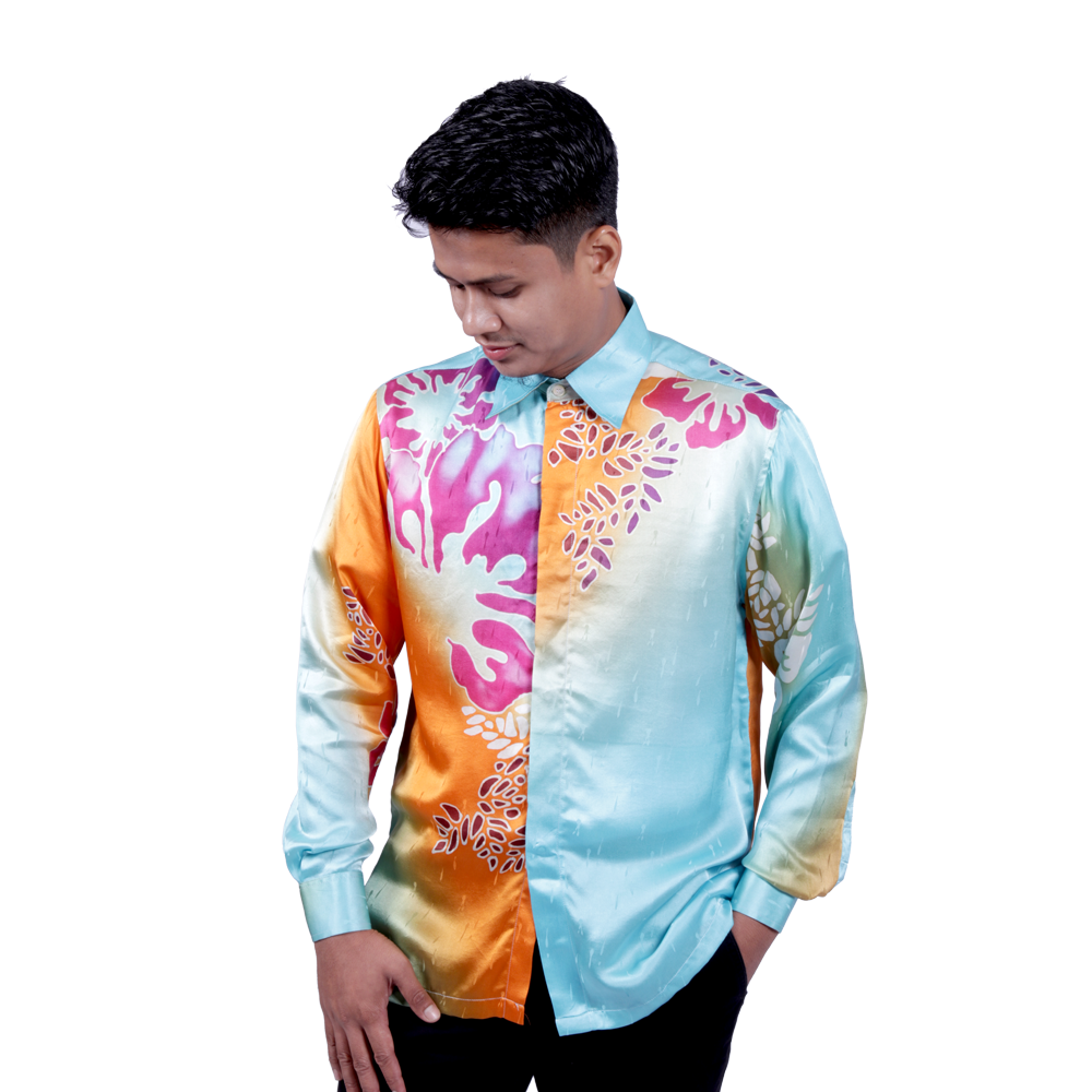 Baju Kemeja Batik Sutera Malaysia